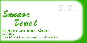 sandor demel business card