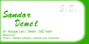 sandor demel business card